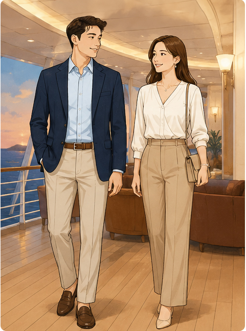 스마트 캐주얼 복장 예시